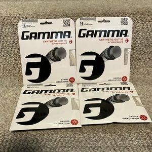 Gamma synthetic gut 16 w/wearguard tennis string kit